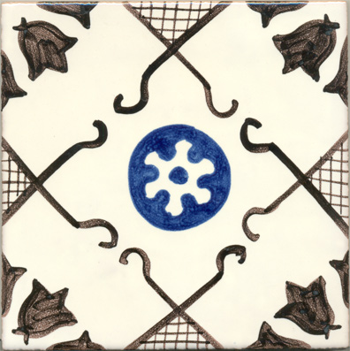 redizione di maiolica su Gres Vietrese 20x20