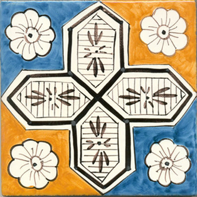 redizione di maiolica su Gres Vietrese 20x20