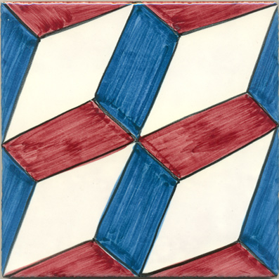redizione di maiolica su Gres Vietrese 20x20